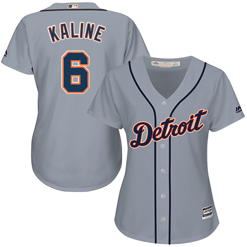 Tigers #6 Al Kaline Grey Road Women's Stitched MLB Jersey